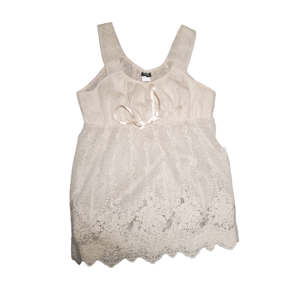 Vanity Brand Flowy See-through Camisole Beige